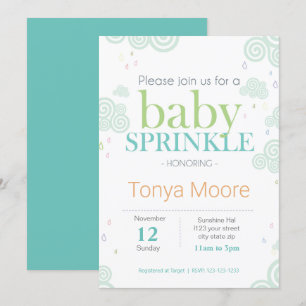 Cloud Baby Sprinkle Einladung drehen