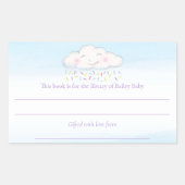 Cloud Baby Sprinkline Aquarellbuch Wettbewerb Rechteckiger Aufkleber (Vorderseite)