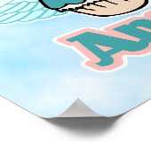 cloud background, cupcake angel poster (Ecke)