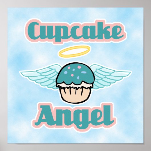 cloud background, cupcake angel poster (Vorne)