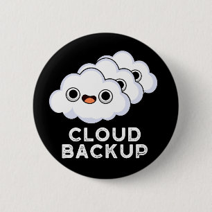 Cloud Backup Funny Computer Weather Puder Dunkle B Button