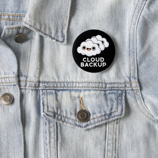 Cloud Backup Funny Computer Weather Puder Dunkle B Button (Beispiel)