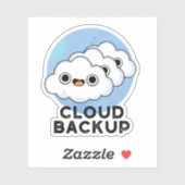 Cloud Backup Funny Computer Weather Puff Aufkleber (Blatt)