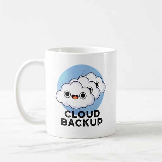 Cloud Backup Funny Computer Weather Puff Kaffeetasse (Links)