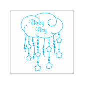Cloud Beads Stars Mobile Baby Boy Permastempel (Design)