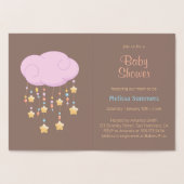 Cloud Beads Stars Mobile Baby Dusche Einladung (Innenseite)