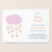 Cloud Beads Stars Mobile Baby Dusche Einladung (Innenseite)