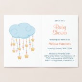 Cloud Beads Stars Mobile Baby Dusche Einladung (Innenseite)