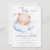Cloud Bear Baby Shower Einladung (Vorderseite)