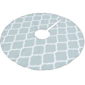 Cloud Blue marokkanische Quatrefolie Polyester Weihnachtsbaumdecke (Schrägansicht)
