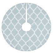 Cloud Blue marokkanische Quatrefolie Polyester Weihnachtsbaumdecke (Vorderseite)