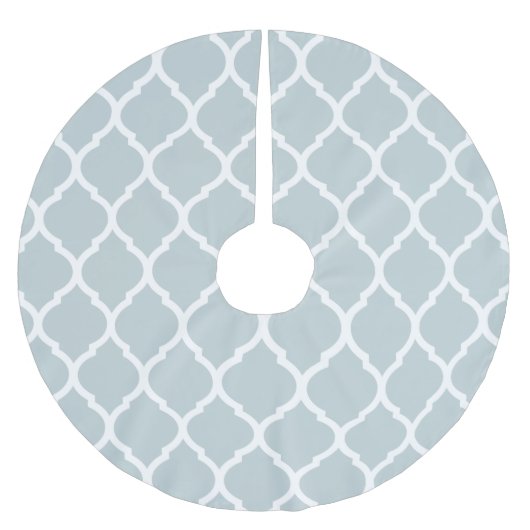 Cloud Blue marokkanische Quatrefolie Polyester Weihnachtsbaumdecke (Vorderseite)