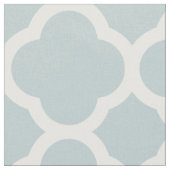 Cloud Blue Modern Quatrefolie Große Skala Stoff (Nahaufnahme)