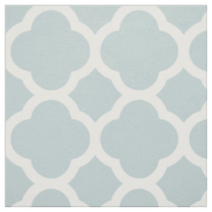 Cloud Blue Modern Quatrefolie Große Skala Stoff