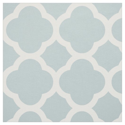 Cloud Blue Modern Quatrefolie Große Skala Stoff (Muster)
