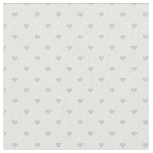 Cloud Blue Polka Dot Hearts Stoff (Nahaufnahme)