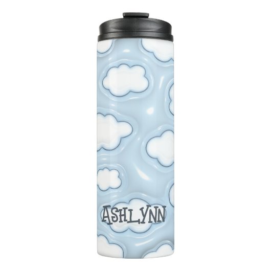 Cloud Blue Sky Personalisiert Inflated 3D Tumbler Thermosbecher (Vorderseite)
