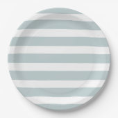 Cloud Blue und White Stripes Pappteller (Vorderseite)