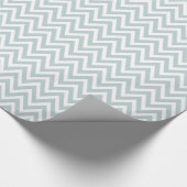 Cloud Blue und White Zickzack Geschenkpapier (Ecke)