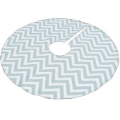 Cloud Blue Zickzack Stripes Polyester Weihnachtsbaumdecke (Schrägansicht)