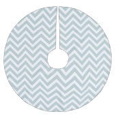 Cloud Blue Zickzack Stripes Polyester Weihnachtsbaumdecke (Vorderseite)