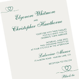 Cloud Bold Teal Modern Chic Mix and Match Wedding Einladung