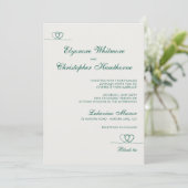 Cloud Bold Teal Modern Chic Mix and Match Wedding Einladung (Stehend Vorderseite)