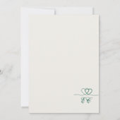 Cloud Bold Teal Modern Chic Mix and Match Wedding Einladung (Rückseite)