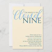 Cloud-Brautparty: 9 minimalistisches Skript Einladung (Vorderseite)