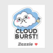 Cloud Burst Funny Cloud Furz Puff Aufkleber (Blatt)