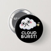 Cloud Burst Funny Cloud Furz Puff Dark BG Button (Vorne & Hinten)