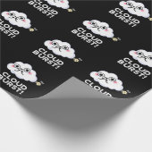 Cloud Burst Funny Cloud Furz Puff Dark BG Geschenkpapier (Ecke)