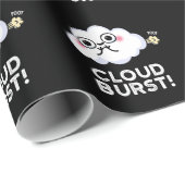 Cloud Burst Funny Cloud Furz Puff Dark BG Geschenkpapier (Rolleneckpunkt)