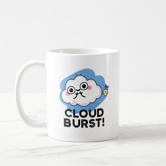 Cloud Burst Funny Cloud Furz Puff Kaffeetasse (Links)
