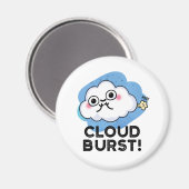 Cloud Burst Funny Cloud Furz Puff Magnet (Vorderseite/Rückseite)