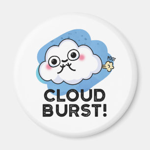 Cloud Burst Funny Cloud Furz Puff Magnet