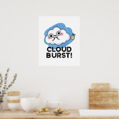 Cloud Burst Funny Cloud Furz Puff Poster (Küche)