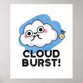 Cloud Burst Funny Cloud Furz Puff Poster (Vorne)