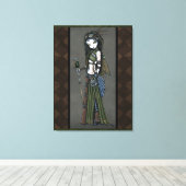 "Cloud Burst" Steampunk Aviatrix Fairy Canvs Print Leinwanddruck (Insitu (Holzboden))