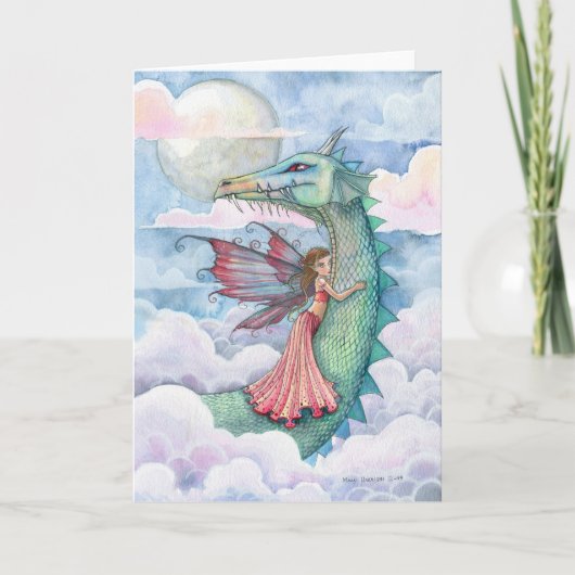 Cloud Busting Fairy Dragon Card von Molly Harrison Karte (Vorderseite)