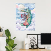 Cloud Buy Fairy Dragon Poster Print (Heimbüro)
