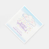 Cloud candle Baby berühren farbenfrohe Aquarellkun Serviette (Ecke)