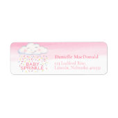 Cloud candle baby sprinkle rosa Aquarellkunst (Vorne)