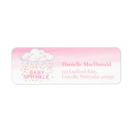 Cloud candle baby sprinkle rosa Aquarellkunst