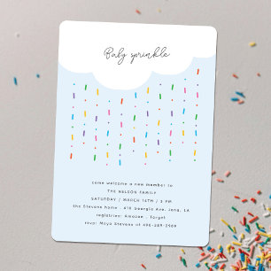 Cloud & Candy Sprinkles Blaues Baby Sprinkle Einladung