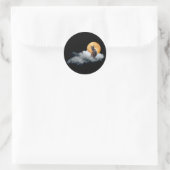 Cloud Cat Night Moon Aufkleber (Tasche)