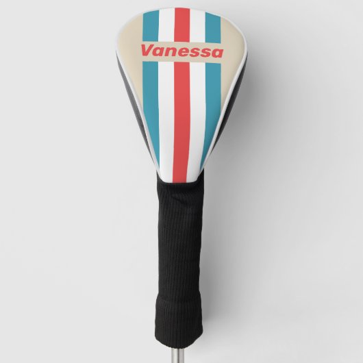 Cloud Chaser Pin gestreift mit Namen Golf Headcover (Vorderseite)
