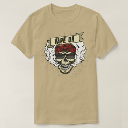 Cloud Chaser Vaping Rocker Biker Vape On T-Shirt (Design vorne)