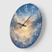 Cloud Clock 2026 Große Wanduhr (Winkel)