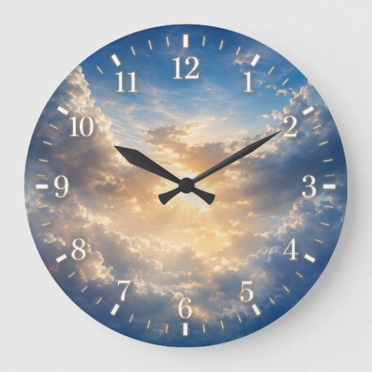 Cloud Clock 2026 Große Wanduhr (Vorderseite)